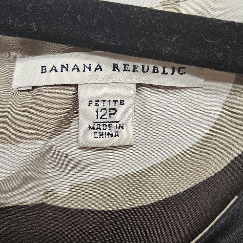 Banana Republic Dress Womens 12P Petite Silk Sleeveless Pockets Career Work - Image 2 of 4