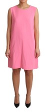 Dolce&Gabbana Women Pink Dress Viscose Stretch Knee Length Casual Sundress IT 44
