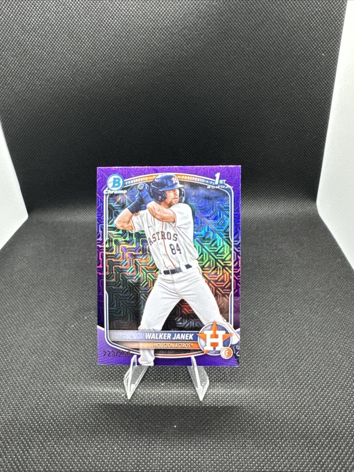 Walker Janek 2025 Bowman Chrome 1st Purple Mojo Refractor /250 Astros