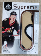 2022-23 SP Game Used Supreme Patches Brady Tkachuk Game Used Patch /15 Senators