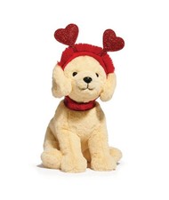 FAO Schwarz 12  Plush Labrador Dog with Removable Red Heart Boppers Toy
