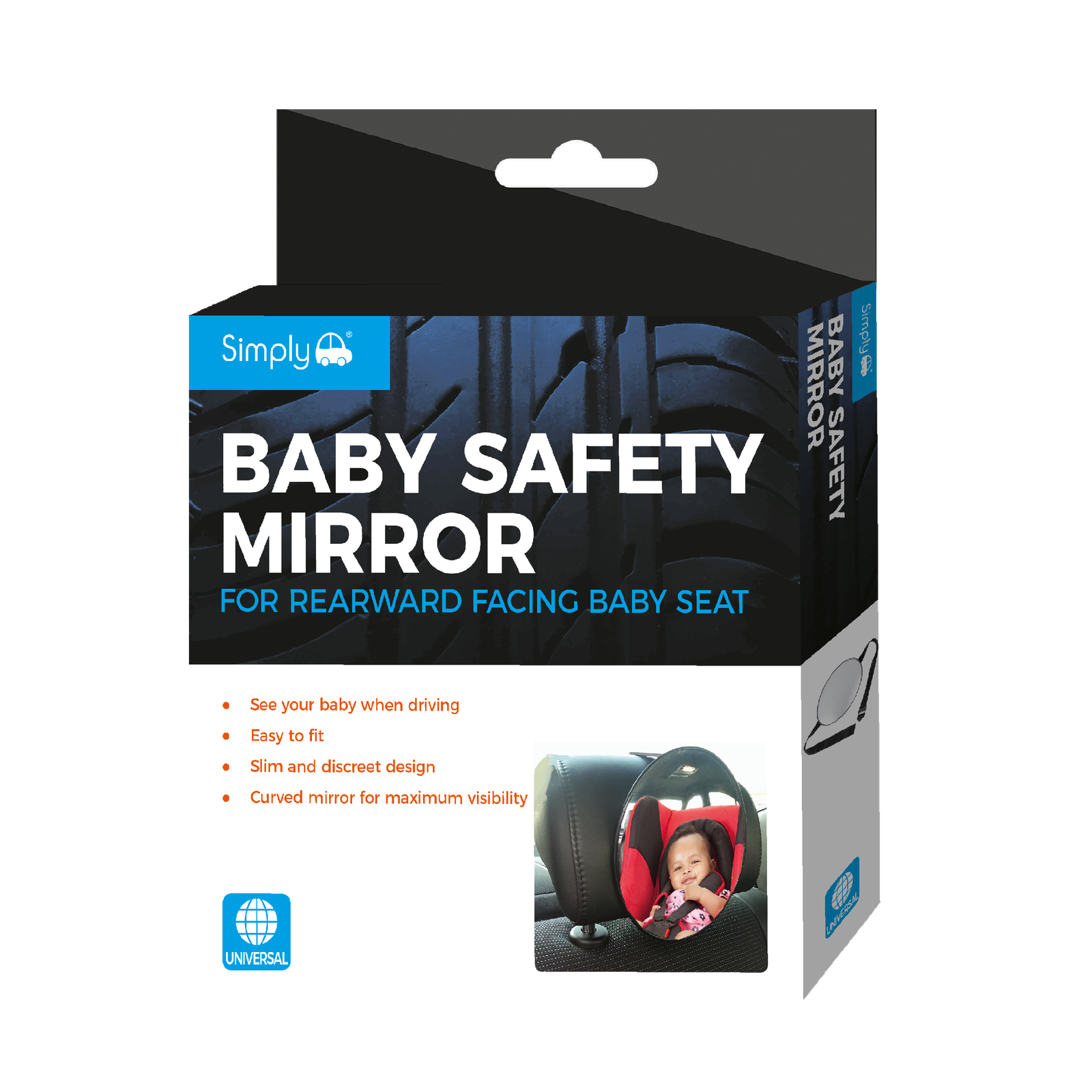 BSM02 Simply Auto Circular Baby Safety Mirror
