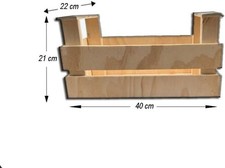Cassa Cassetta contenitore box trasportino scatola portaoggetti baule 40x22x22h