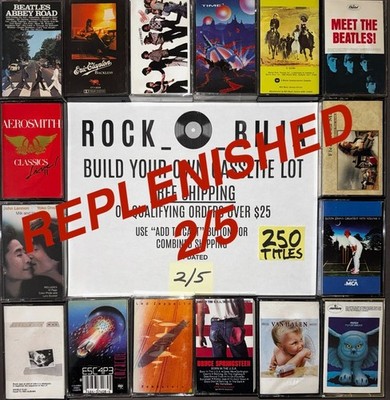 $1 and UP ARENA ROCK VAN HALEN PINK FLOYD RUSH ZEP BUILD YOUR LOT CASSETTE TAPES