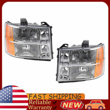 Pair Headlights Fit 2007-2013 Gmc Sierra 1500 2500hd 3500hd Headlamps Leftright