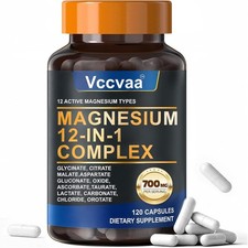 12-in-1 High Absorption Supplement | Glycinate, Citrate, Malate, Taurate