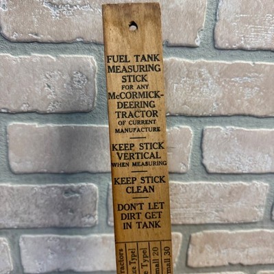 Original 1930s Era McCormick Deering Tractor Fuel Measuring Stick Eldorado Wis