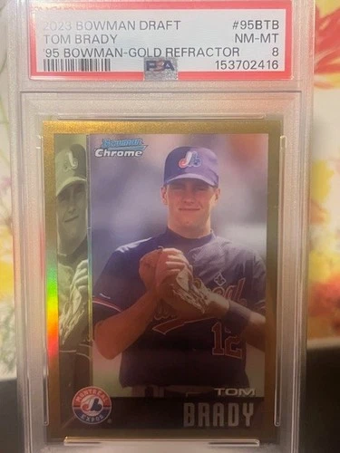 2023 Bowman Draft Tom Brady Gold Refractor '95 Bowman Expos /50