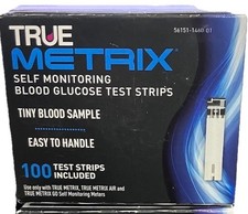 100 True Metrix Test Strips Exp 7/2026 18.44 Free Ship