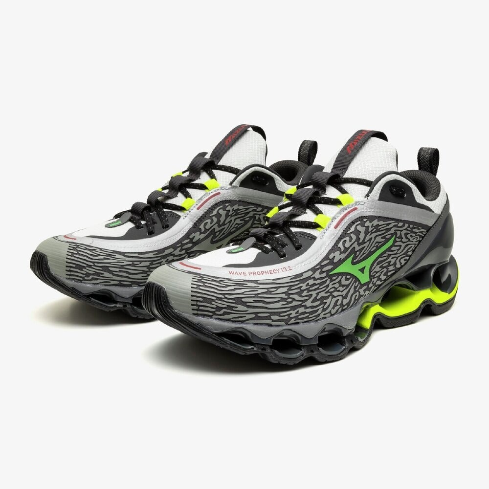 MIZUNO WAVE PROPHECY 13.2 D1GA2613 01 Light Gray Green Lime yellow