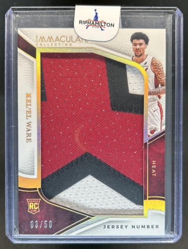 2024-25 Immaculate Collection Kel'el Ware Jumbo Patch Jersey Number RC #/50