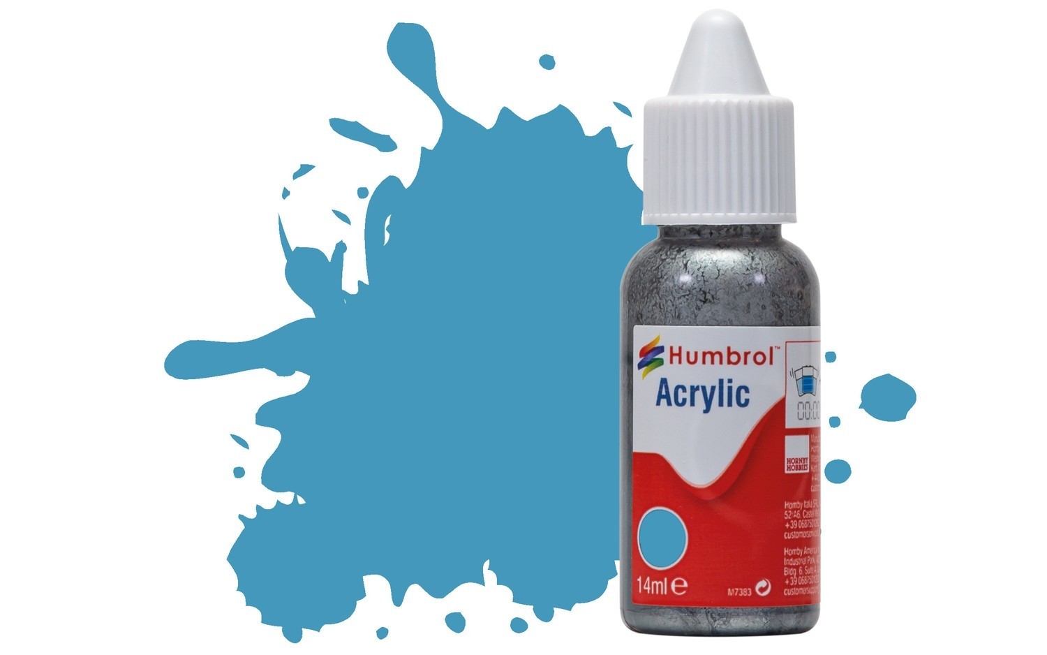 Humbrol Blue Middle Matt Acrylic Paint Dropper (89) : 14Ml - Image 3