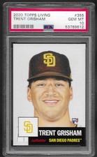 2020 Topps Living Set # 355 TRENT GRISHAM RC GEM MINT PSA 10 San Diego Padres