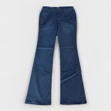 IMAN Women Mid-Rise Flare Bootcut Blue Jeans Dark Wash Stretch Denim 6