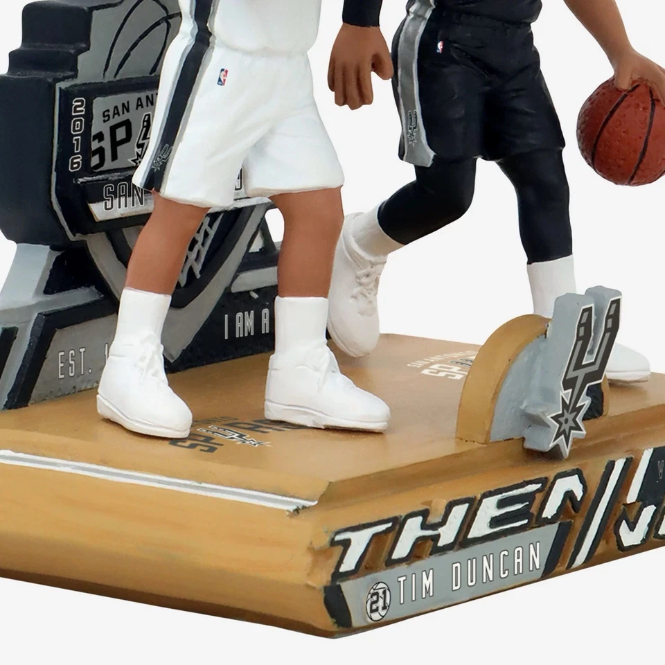 Tim Duncan & Victor Wembanyama Spurs ‘Then and Now’ Bobblehead #/144 NIB - Изображение 4 из 4