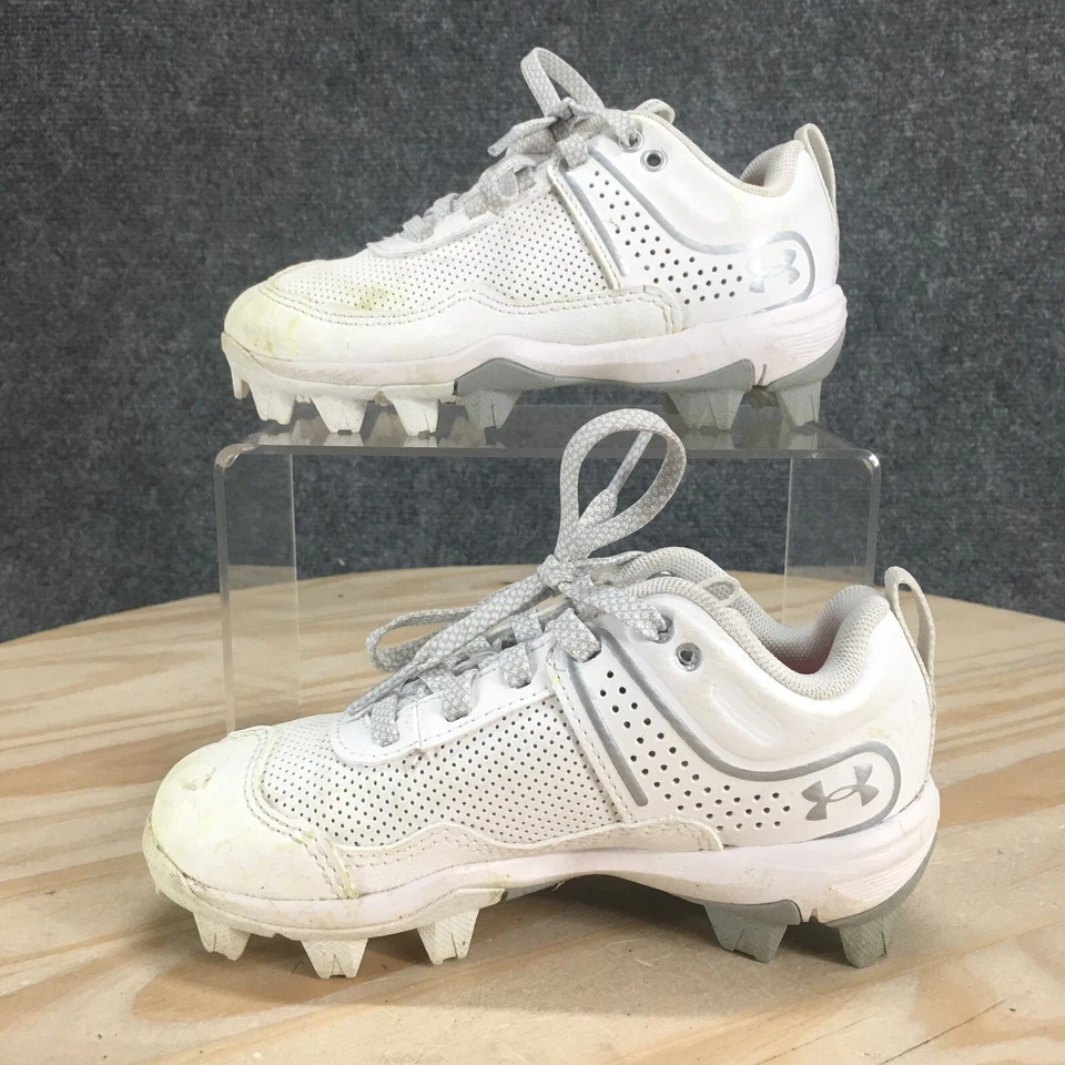 Under Armour Zapatos Niños 11 Glyde RM Jr Softbol Botines Tenis Blanco Con Cordones Foto 2 de 4