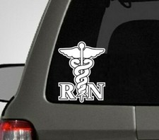 Caduceus RN Registered Nurse EMT Medical Vinyl Decal Sticker Car