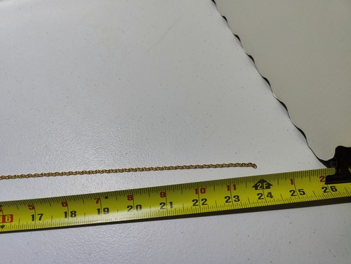 Vintage Gold Toned Necklace No Clasp 24" 8.28g - Picture 4 of 6