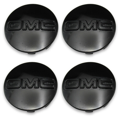 Center Caps GMC Sierra Yukon Black OEM Set 23357064 14 15 16 17 18 19 20 21 - Picture 1 of 1