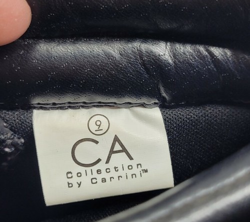 CA by Carrini Black Faux Suede Lace-up Wedge Heel Booties Winter Boots Size 9 - Bild 6 von 8