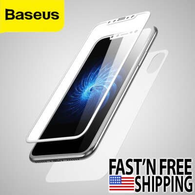 For iPhone X 0.2mm Front And Back Tempered Glass Film