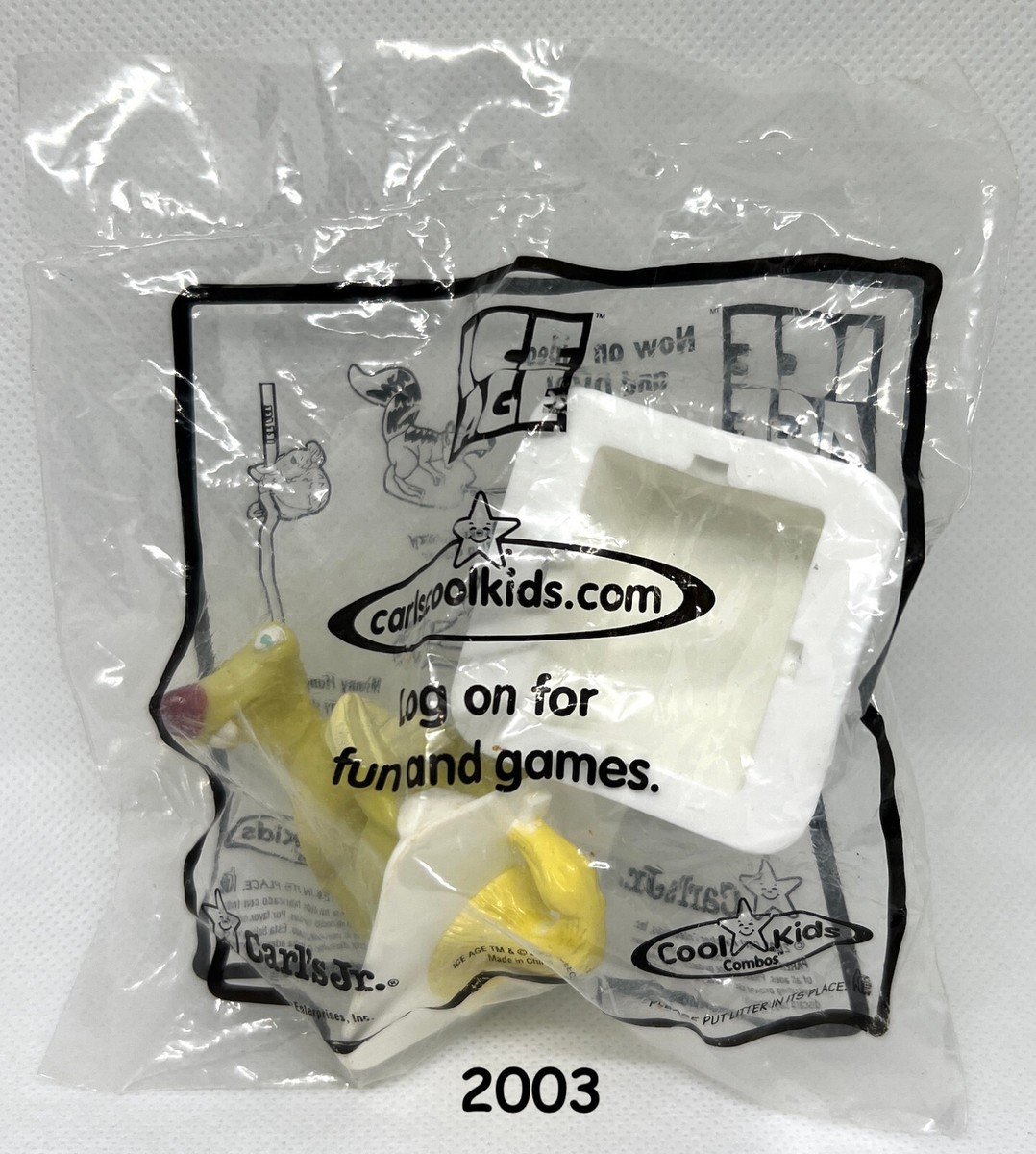 SID Coolin' Down Slider toy ICE AGE Fox Carl's Jr. / Hardees (2003