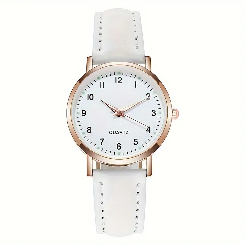 Watch For Ladies Women Girls Fashion PU Leather Strap Quartz Wristwatch Gift UK