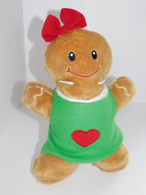 Gingerbread Cookie Plush 2017 Kellytoy Christmas Stuffed Green Dress Girl Toy