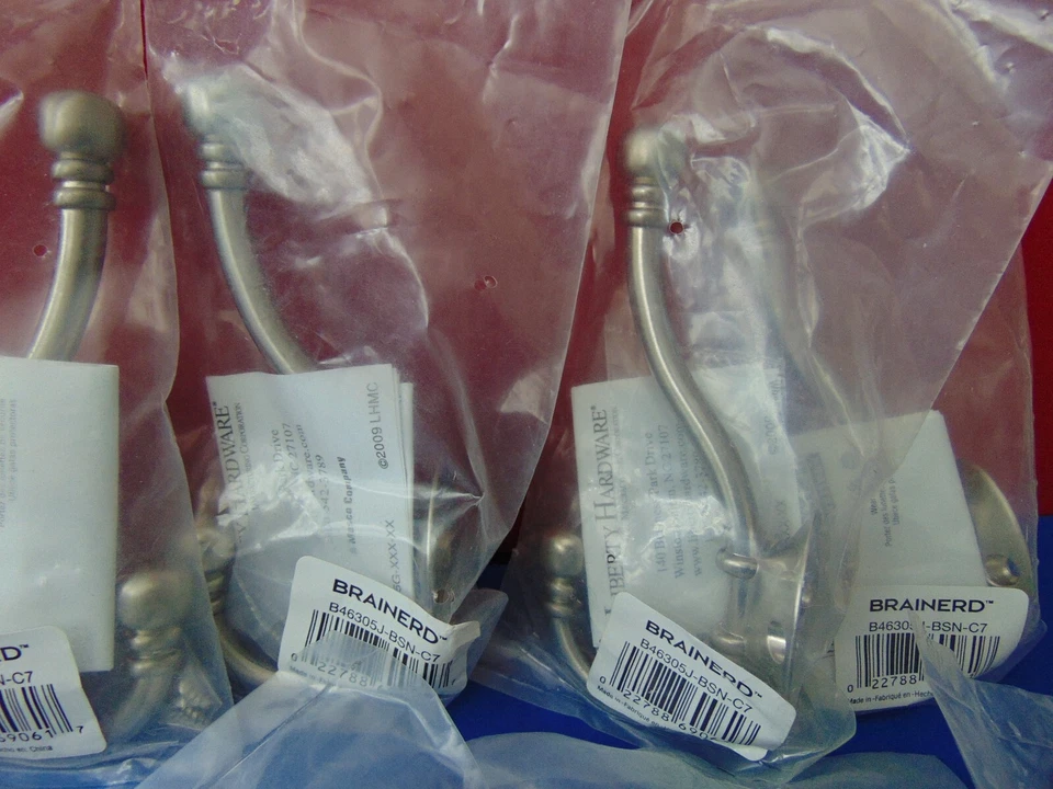 Lote de 8 ganchos Liberty Hardware Brainerd con herrajes e instrucciones nuevos sellados Foto 4 de 4