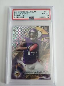 🔥  2015 Topps Platinum #141 STEFON DIGGS XFRACTOR PSA 10 GEM MT 🔥 