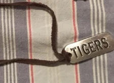 Auburn University Tigers Brown Leather Adjustable Necklace w/ TIGERS on Dog Tag