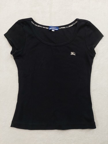 Burberry London Blue Label Women's Top Size 38 Black T-shirt JPN Original