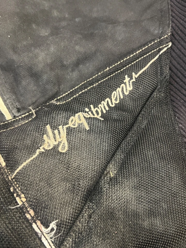 Pantalones de paintball vintage Y2K grandes de la vieja escuela equipo SLY negros/blancos aplastados Foto 3 de 4