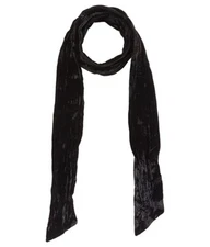 Echo Women's Textured Velvet Skinny Scarf (O/S, Black)