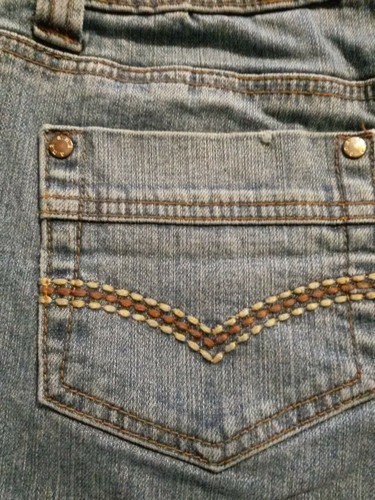 ana anew approach Size 6 Womans Blue Jean Capri wear Around some Pockets - Imagen 4 de 8