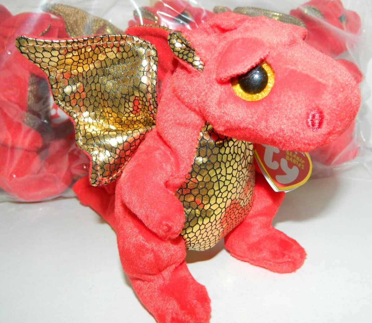 New LEGEND THE DRAGON TY beanie Babies Baby sparkle eyes regular 6