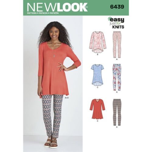 NEW LOOK Sewing Pattern 6439 Misses Plus Women Ladies Top, Tunic, Leggings 6-24