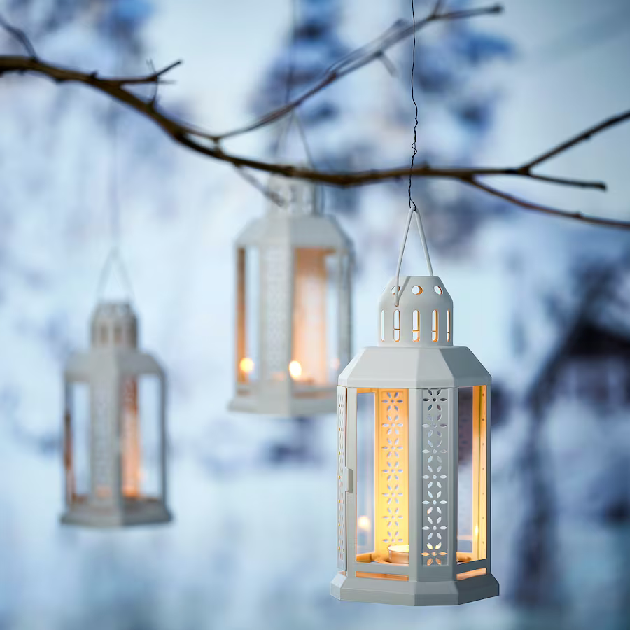 IKEA Glimma 100 Tea light candles unscented white 38mm wax tealight 4