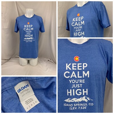 TheChive T shirt L Blue Colorado Gildan 100% Cotton Short Sleeve YGI R2-194