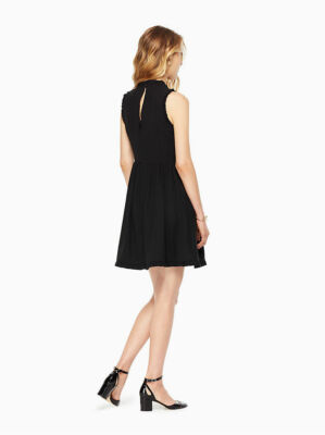 kate spade ruffle fit and flare dress KATE SPADE White California Dreaming Ruffle Neck Dress (US 0 main image 1