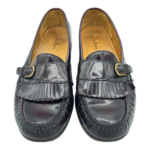 Leather Pinch Buckle Loafer Burgundy 