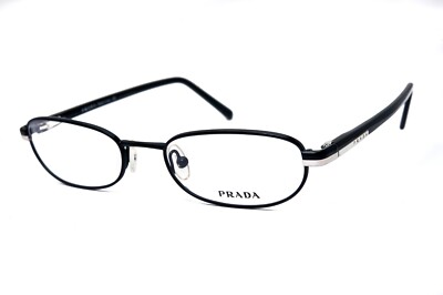 Prada VPR 55F 1BO-1O1 Matte Black small size 49/18/135 Made in Italy Eyeglasses
