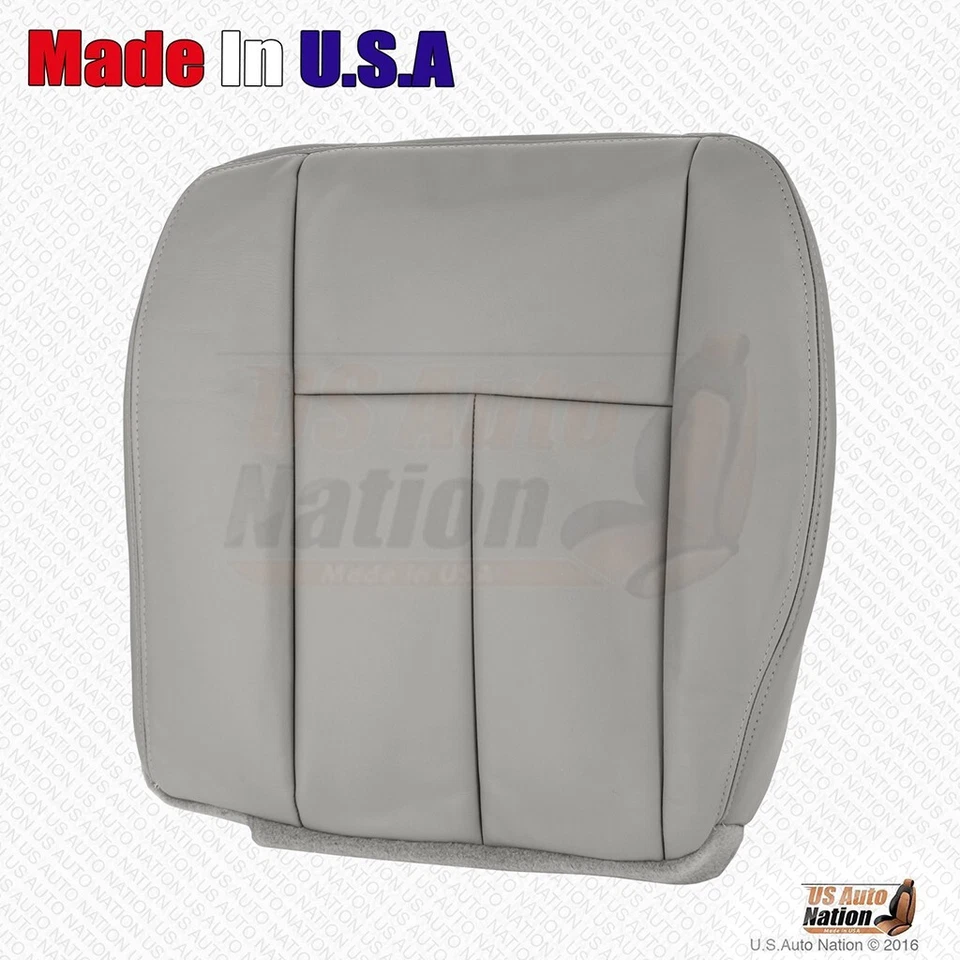 GMC Envoy Denali 2005-2009 parte inferior de conductor y pasajero cubierta de cuero gris claro Foto 2 de 4