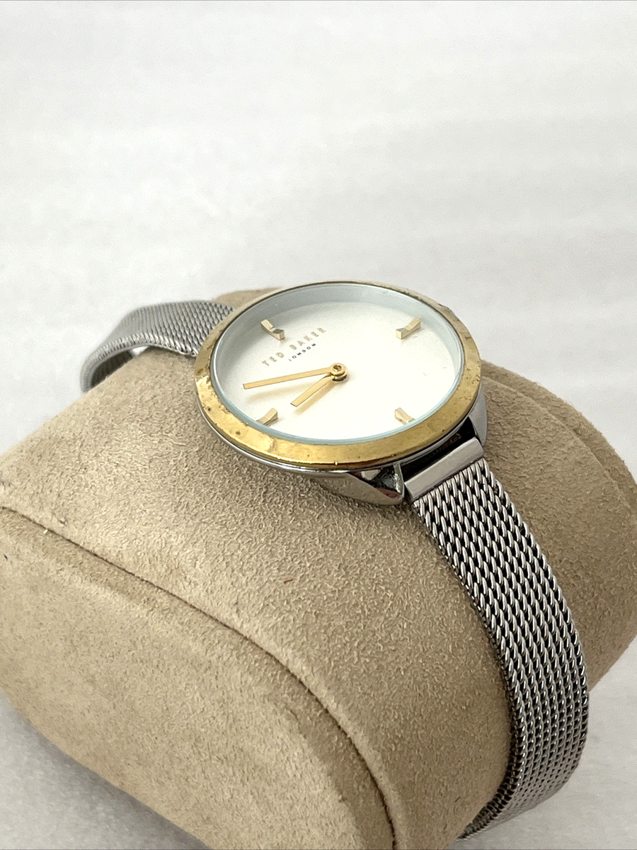 Ted Baker Watch Women Watch Round Gold Silver Mesh Band 30mm  display picture 1