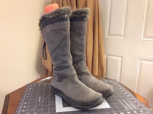 The North Face Women's Taupe Suede Insulated Winter Boots Size 8.5 620179 - 第 1/11 張圖片