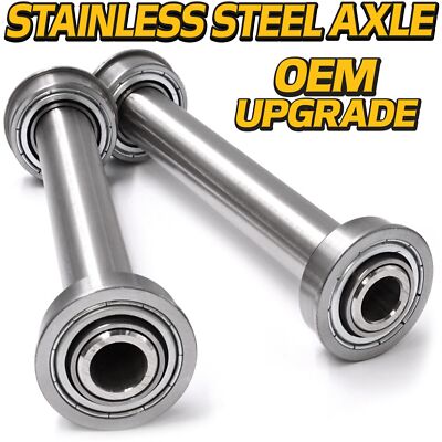 2 Kits) Stainless Steel Axle & Bearings for Gravely ZT 2348 2350