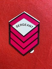 (G21) STEMMI & GRADI MILITARI SERGEANT - ADESIVO STICKER Vintage '80 8x5,6 cm