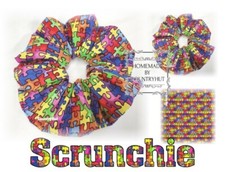 AUTISM Awareness - Oversized - Scrunchies - bun - ponytail hair band fashion