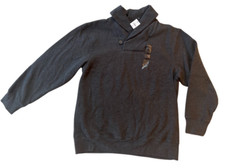 Boys New Gap Sz XL 12 Dark Gray Long Sleeve Sweat Shirt