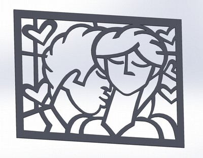 10 DXF File CNC  Industrial Laser Abstract Woman POP Art Nr.1 Router Nr.2223
